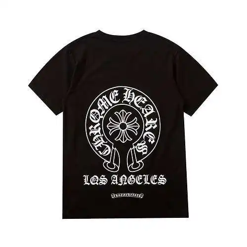 CH Crow Heart Sanskrit Horseshoe Print Short Sleeve
