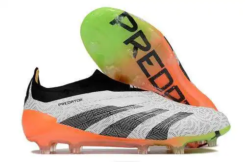 (Llegó) Zapatos de fútbol Adidas Falcon Essence totalmente tejidos de caña alta FG con cordones PRED