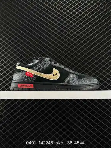 24 Nike SB Dunk Low series zapatos de skate deportivos informales de caña baja retro. El cojín ZoomA