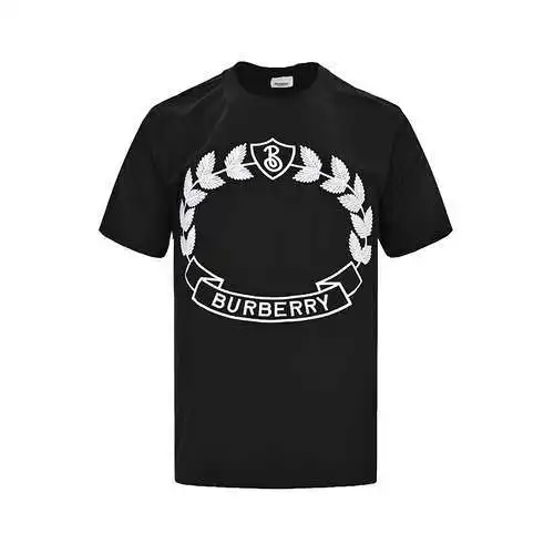 BBR/Burberry Oak Leaf Badge Embroidered Round Neck Short Sleeve