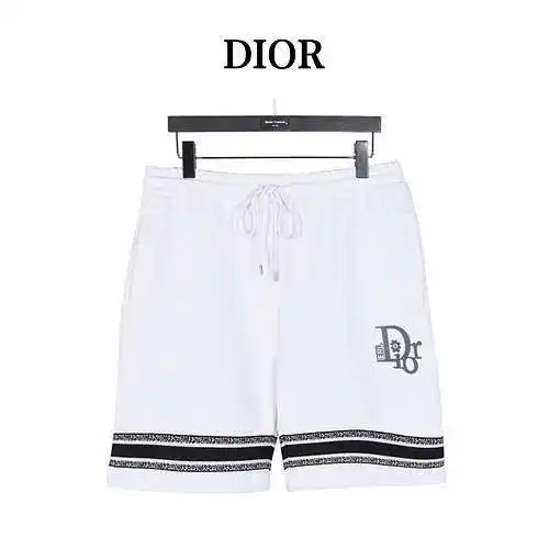 CD/Dior hem stitched embroidered logo shorts