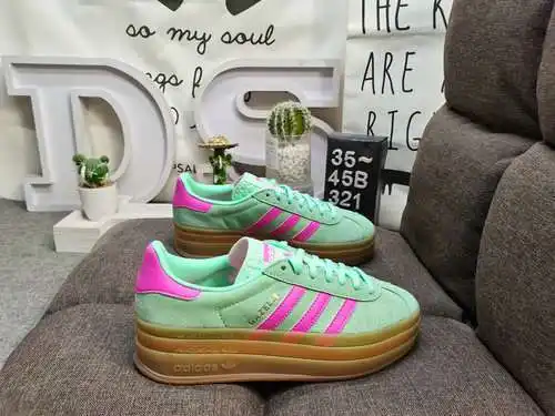 321DAdidas Originals Gazelle Bold W trébol de tres capas suela gruesa zapatillas deportivas retro ve