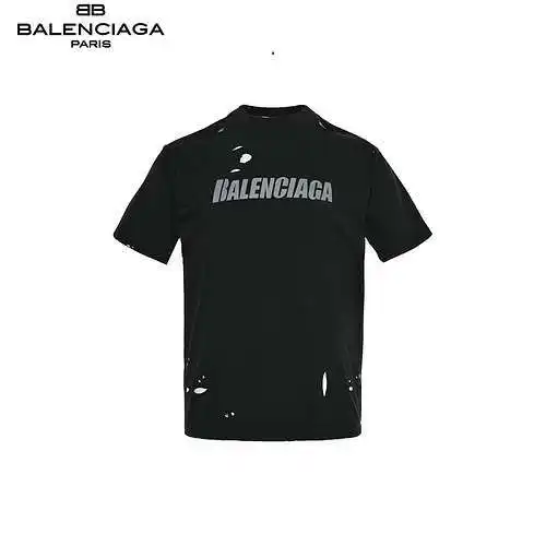 BLCG/Balenciaga ripped and cracked short sleeves
