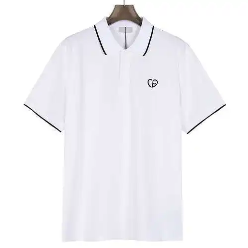 CD/Dior 24ss small label love embroidered Polo shirt short sleeves