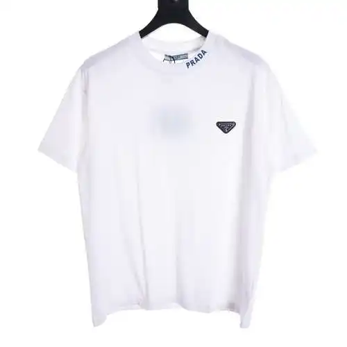 PRD triangle logo collar lettering short-sleeved T-shirt