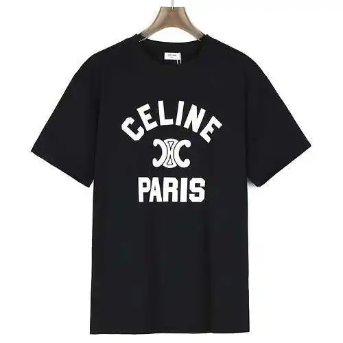 CE/Céline 24SS Arc de Triomphe letter print round neck short-sleeved T-shirt