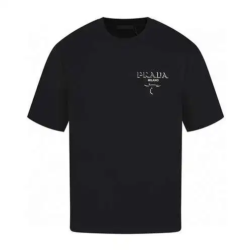 PRD 24ss latest style Prada logo letter embossed short-sleeved T-shirt