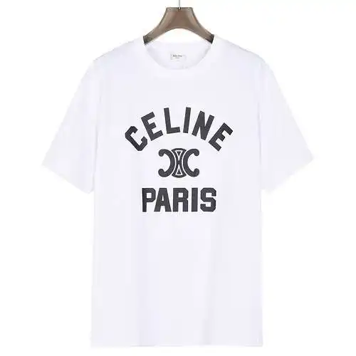 CE/Céline 24SS Arc de Triomphe letter print round neck short-sleeved T-shirt