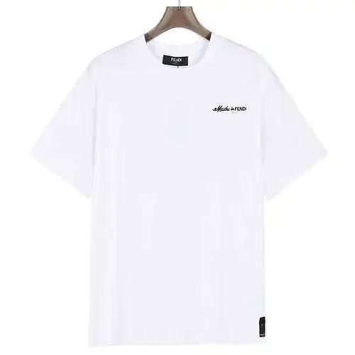 FD/Fendi 24ss embroidery needle embroidery round neck short sleeves