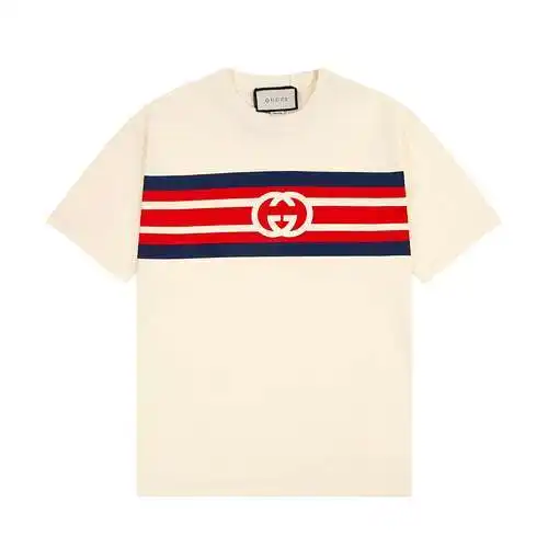 GC/Gucci 24ss interlocking double G web printed short sleeves