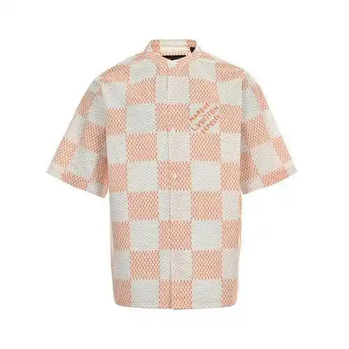 LV/Louis Vuitton 24ss checkerboard short-sleeved shirt