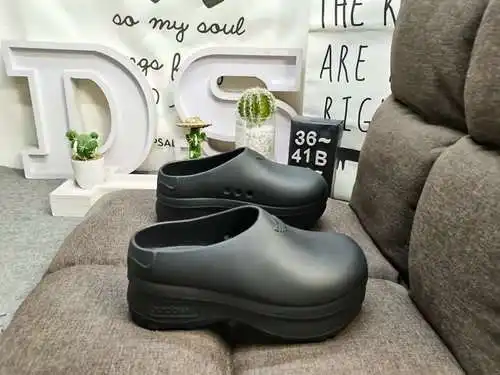 535Dadidas Adifom Stan Mule trébol zapatillas casuales de suela gruesa, zapatos que realzan, materia