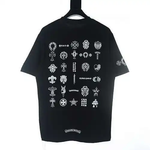 Crow Heart CH Sanskrit printed short-sleeved T-shirt
