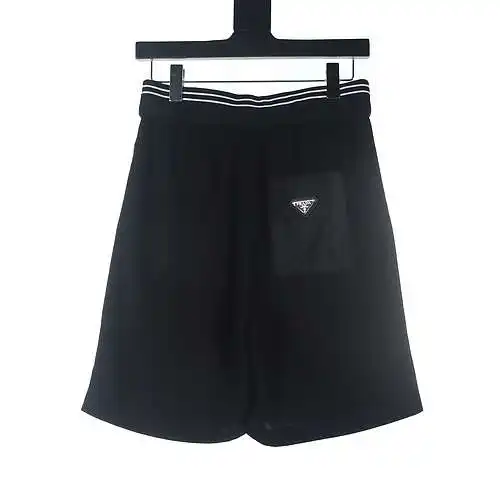 Prada PRD back pocket triangle logo pique shorts