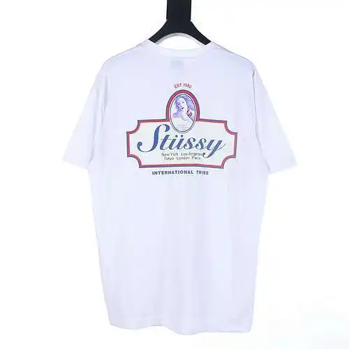 STU*SSY/Stuxi 1980 series Venus letter printed short-sleeved T-shirt