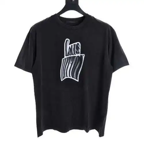 LV abstract letter print short-sleeved T-shirt