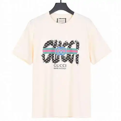 GC Gucci 24ss new belt double G letter printed short sleeves