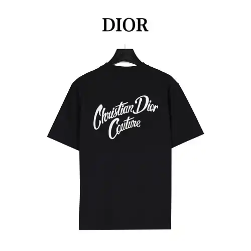 CD Dior 24ss exclusive color matching front and back embroidered short sleeves
