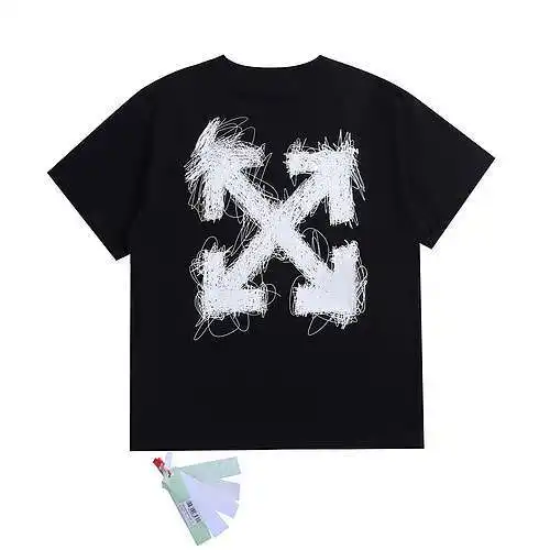 OW graffiti line arrow print short sleeves