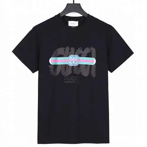 GC Gucci 24ss new belt double G letter printed short sleeves