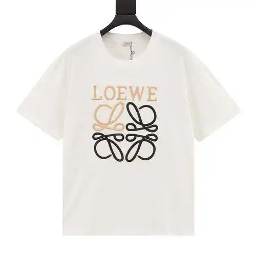 LE/Loewe 22ss embroidered logo short sleeves