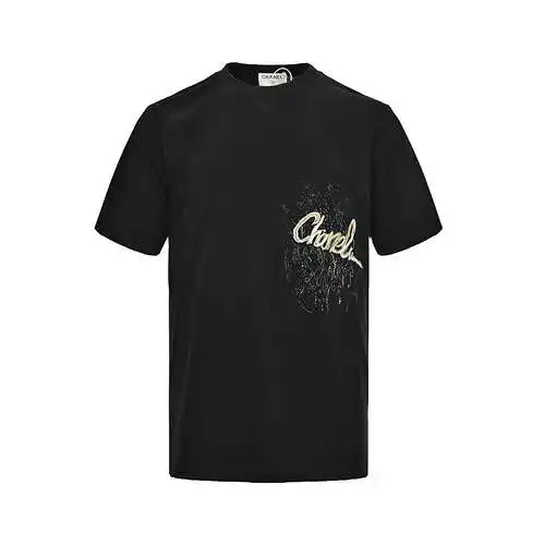 CHA*NEL/Chanel 24ss hand-painted graffiti logo printed short sleeves