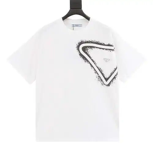 PRD/Prada 24ss triangle logo printed short sleeves