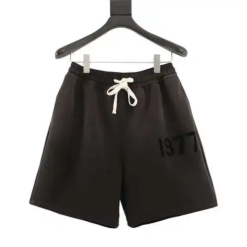 FOG Season 8 double line washed 1977 flocked letter print shorts