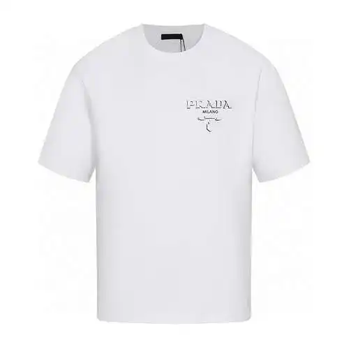 PRD 24ss latest style Prada logo letter embossed short-sleeved T-shirt