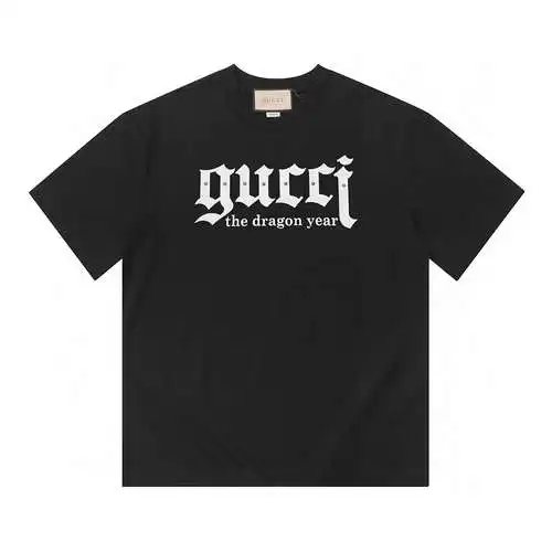 GC Gucci 24ss printed handmade copper nail short sleeves