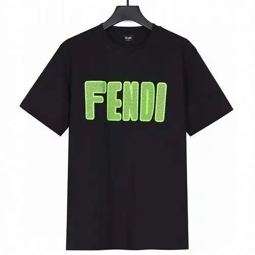FD Fendi 24ss new green letter printed short sleeves