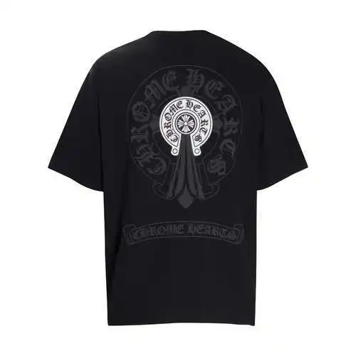 CH Crow Heart Sanskrit Horseshoe Print Short Sleeve