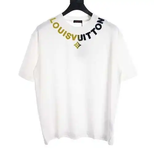 LV gradient toothbrush embroidered letter short sleeves