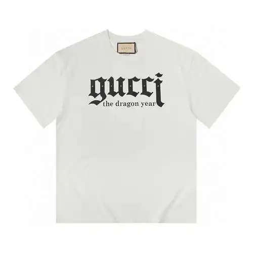 GC Gucci 24ss printed handmade copper nail short sleeves
