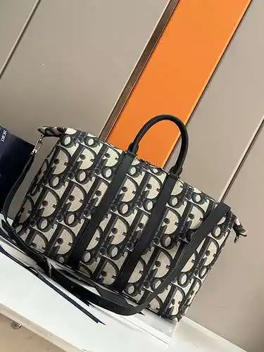 Bolso de hombre DIOR, bolso de viaje especial Dior para hombre, fabricado en cuero original superior