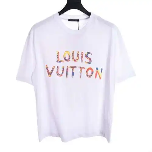 LV hand-painted spoof sunflower print short sleeves