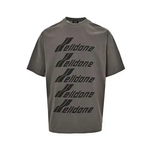 WE11*DONE barrage font printed short sleeves