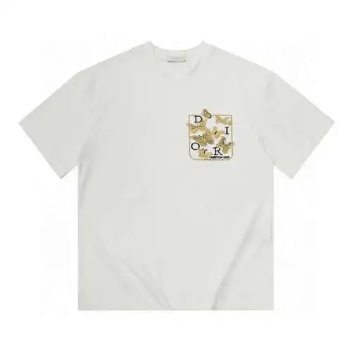CD Dior 24ss pocket gold thread embroidered short sleeves