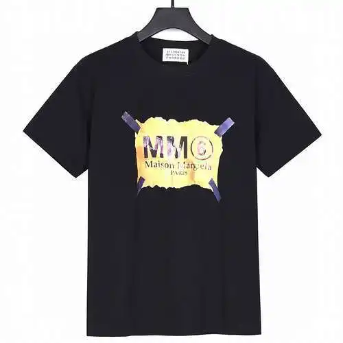 Margiela MM6 style square pattern printed short sleeves