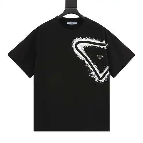 PRD/Prada 24ss triangle logo printed short sleeves