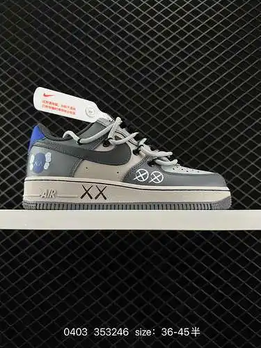 23 ▪️Kaws x NK Air Force '7 Low Air Force One zapatillas casuales de caña baja con correas personali