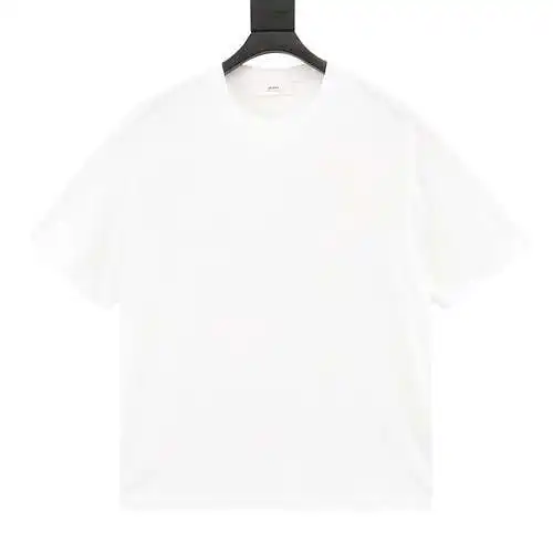 A*mi big heart letter embroidered short sleeves