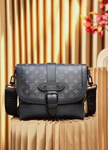 Bolso de mensajero Bolso de hombre LL Bolso bandolera LL Hecho de cuero original superior importado 
