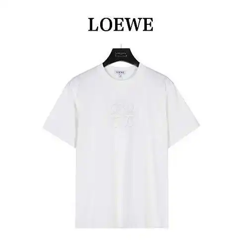 LE/Loewe 24ss dark pattern logo embroidered logo short-sleeved T-shirt