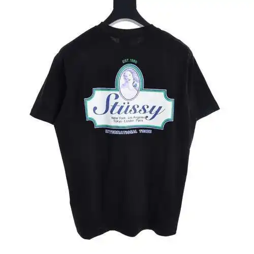 STU*SSY/Stuxi 1980 series Venus letter printed short-sleeved T-shirt