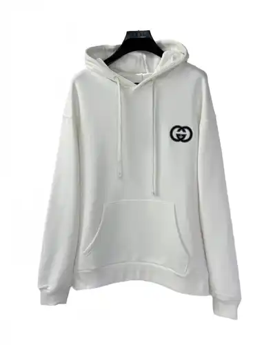 GC/Gucci limited edition double G embroidered logo hooded sweatshirt