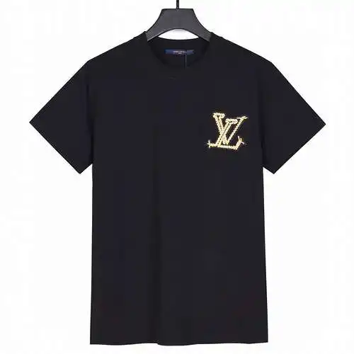 LV Louis Vuitton 24ss new button cord logo embroidered short sleeves