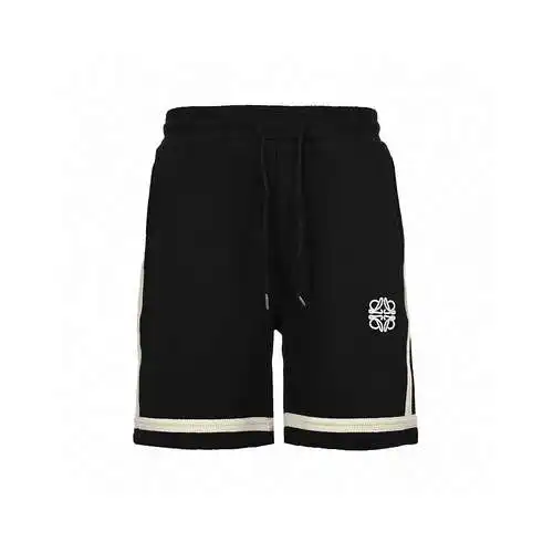 LE/Loewe 24ss color block braided webbing embroidered shorts