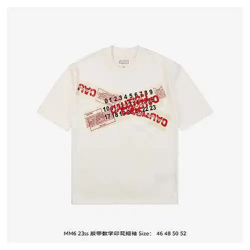MM6 23ss tape digital print short sleeves
