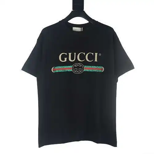 GC/Gucci Double G belt printed short-sleeved T-shirt